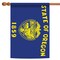 Toland Home Garden Blue and Yellow Oregon State Outdoor House Flag 40" x 28"